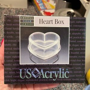 Crystal Clear Heart Box. Brand new in the box